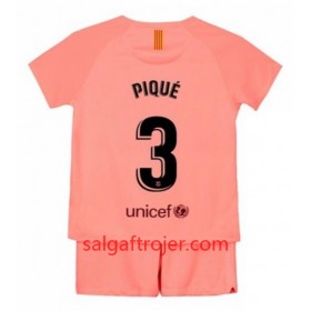 FC Barcelona Fodboldtrøjer Pique 3 Børn 3. sæt 2018/19 Kort ærmer